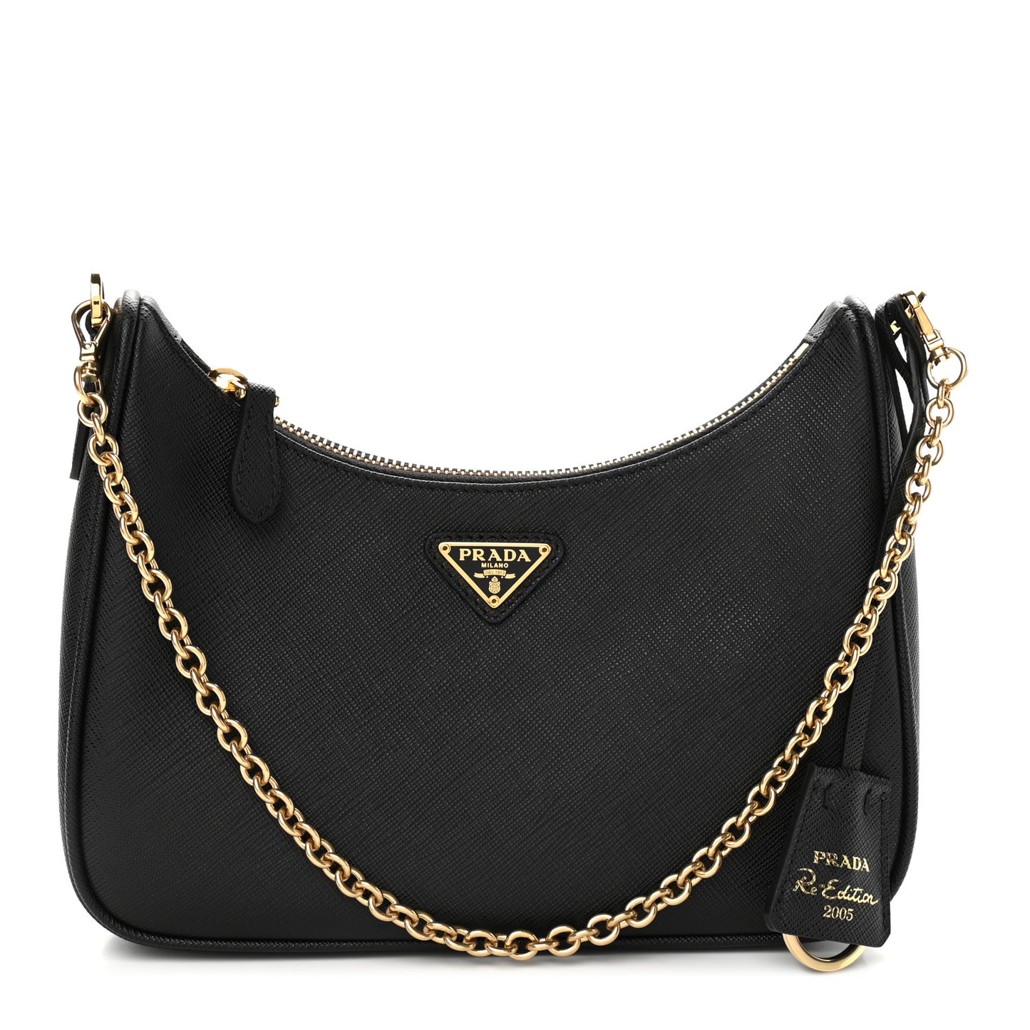 Saffiano Lux Re-Edition 2005 Shoulder Bag Black