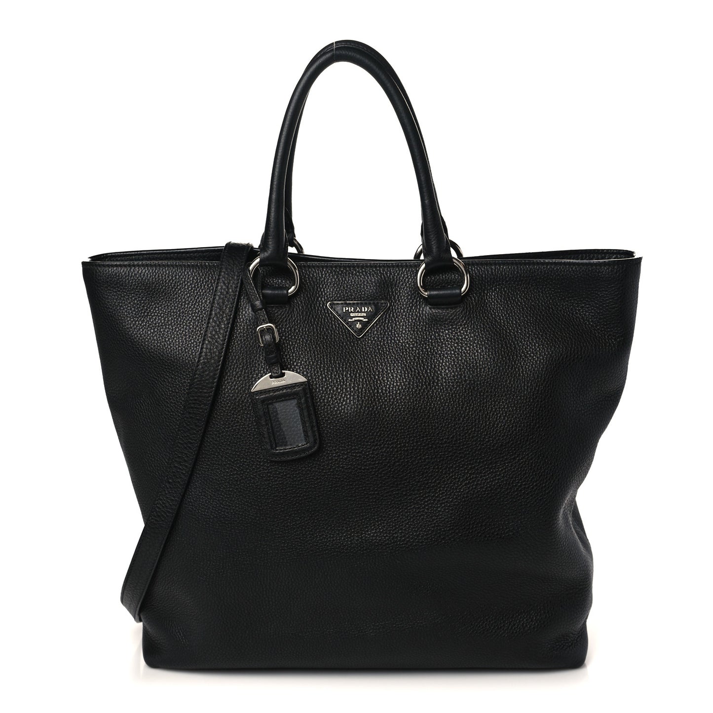 Vitello Daino Shopping Tote Black