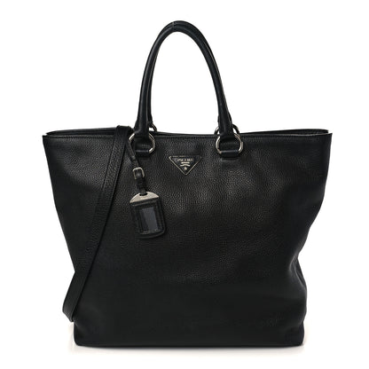 Prada Vitello Daino Shopping Tote Black 1 of 7