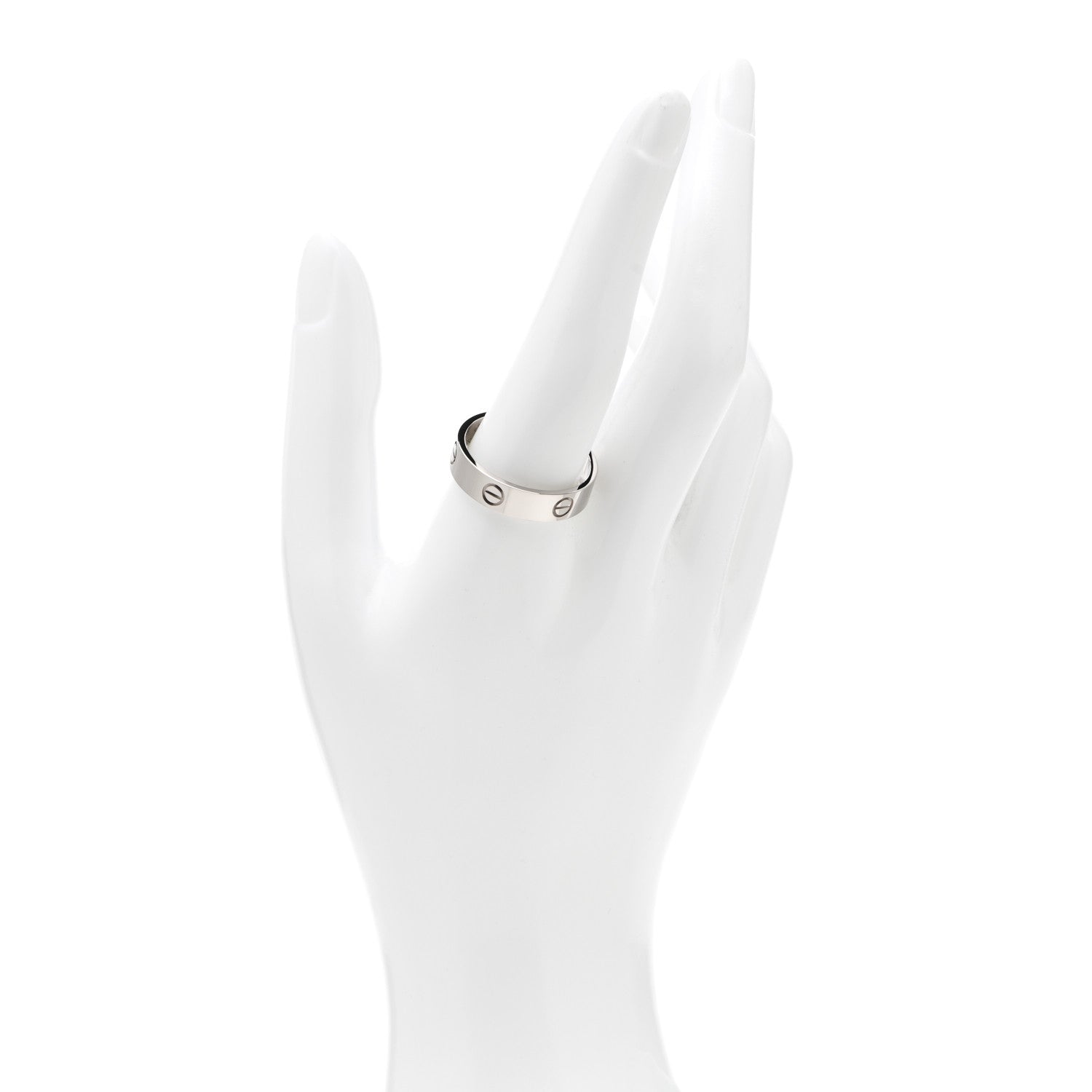 Cartier 18K White Gold 5.5mm LOVE Ring 66 11.5 2 of 5