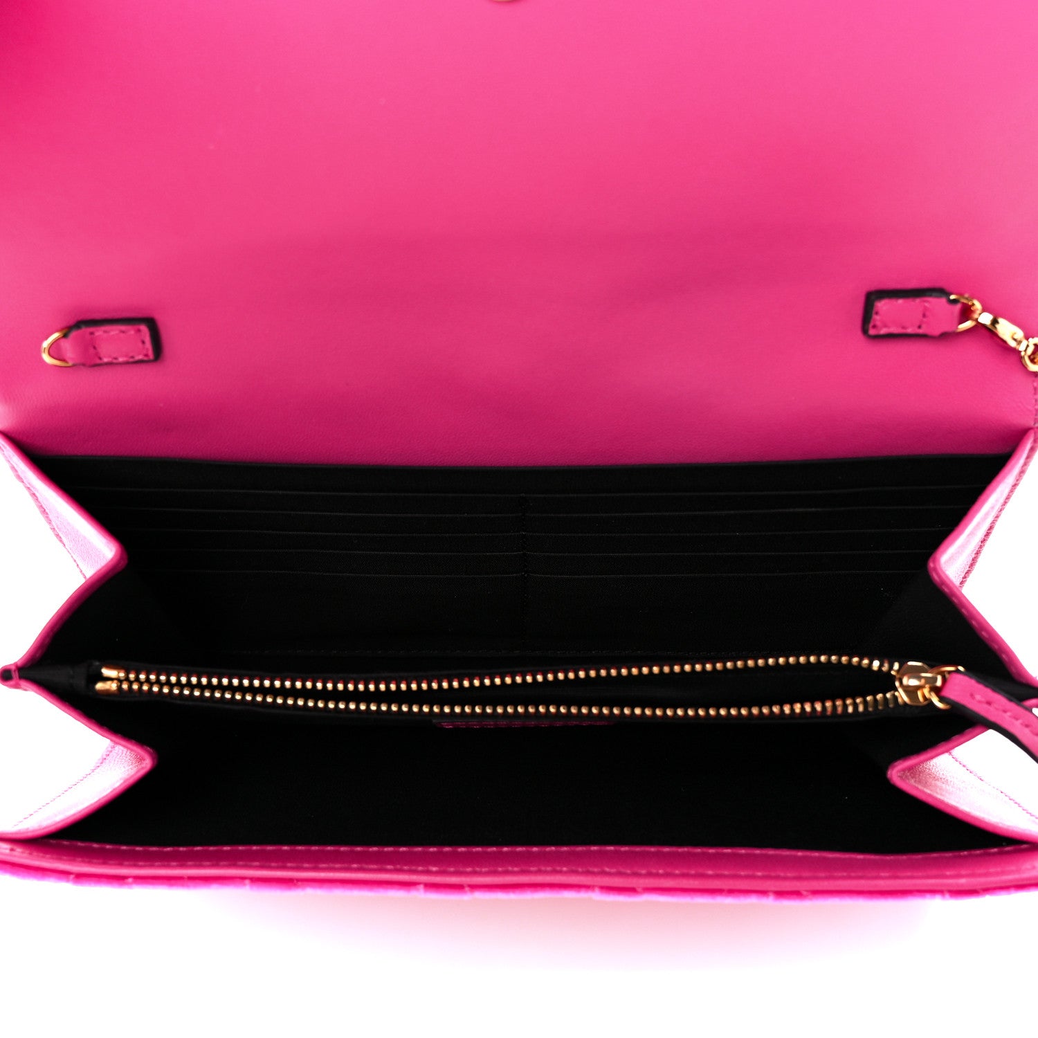 Versace Velvet Quilted Medusa Wallet On Chain Pink 5 of 10