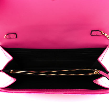 Versace Velvet Quilted Medusa Wallet On Chain Pink 5 of 10