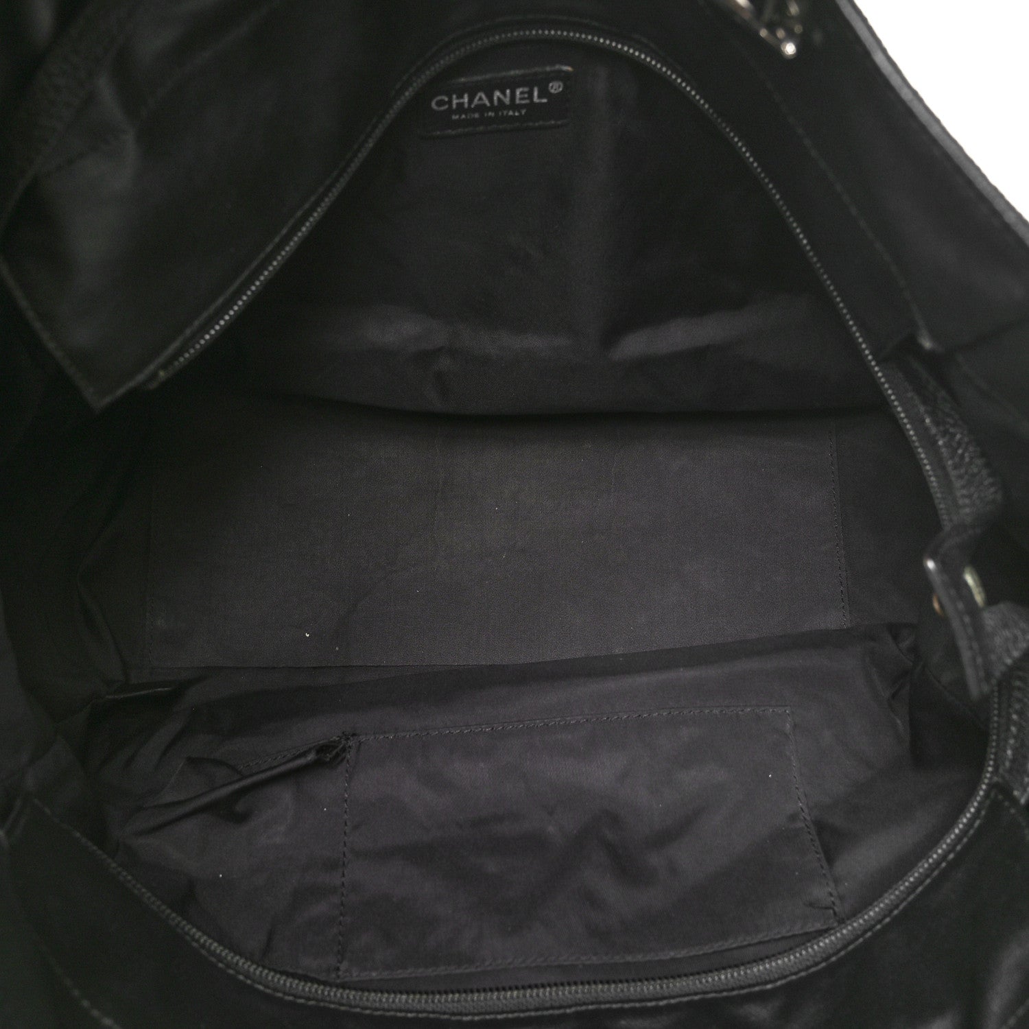 Chanel Coated Canvas Quilted Large Paris Biarritz Tote Black 5 of 10