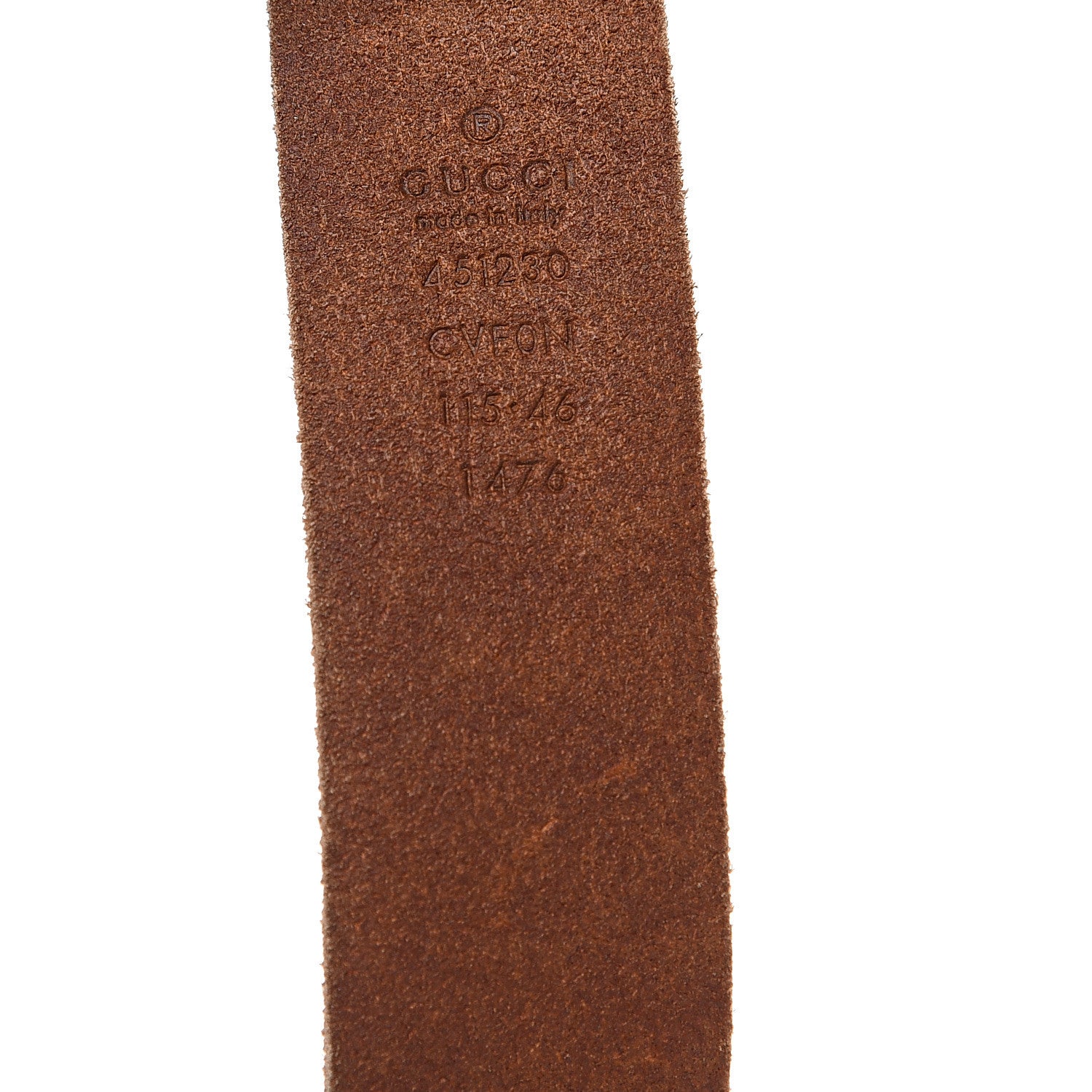 Gucci Calfskin Brass Feline Buckle Belt 115 46 Toscano 4 of 5