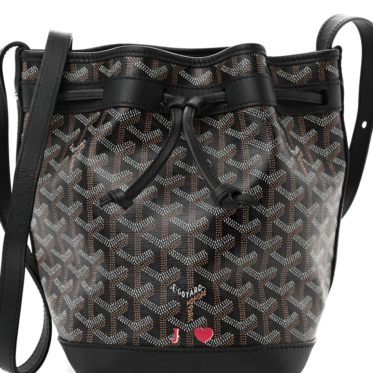 Goyardine Petit Flot Bucket Bag PM Black
