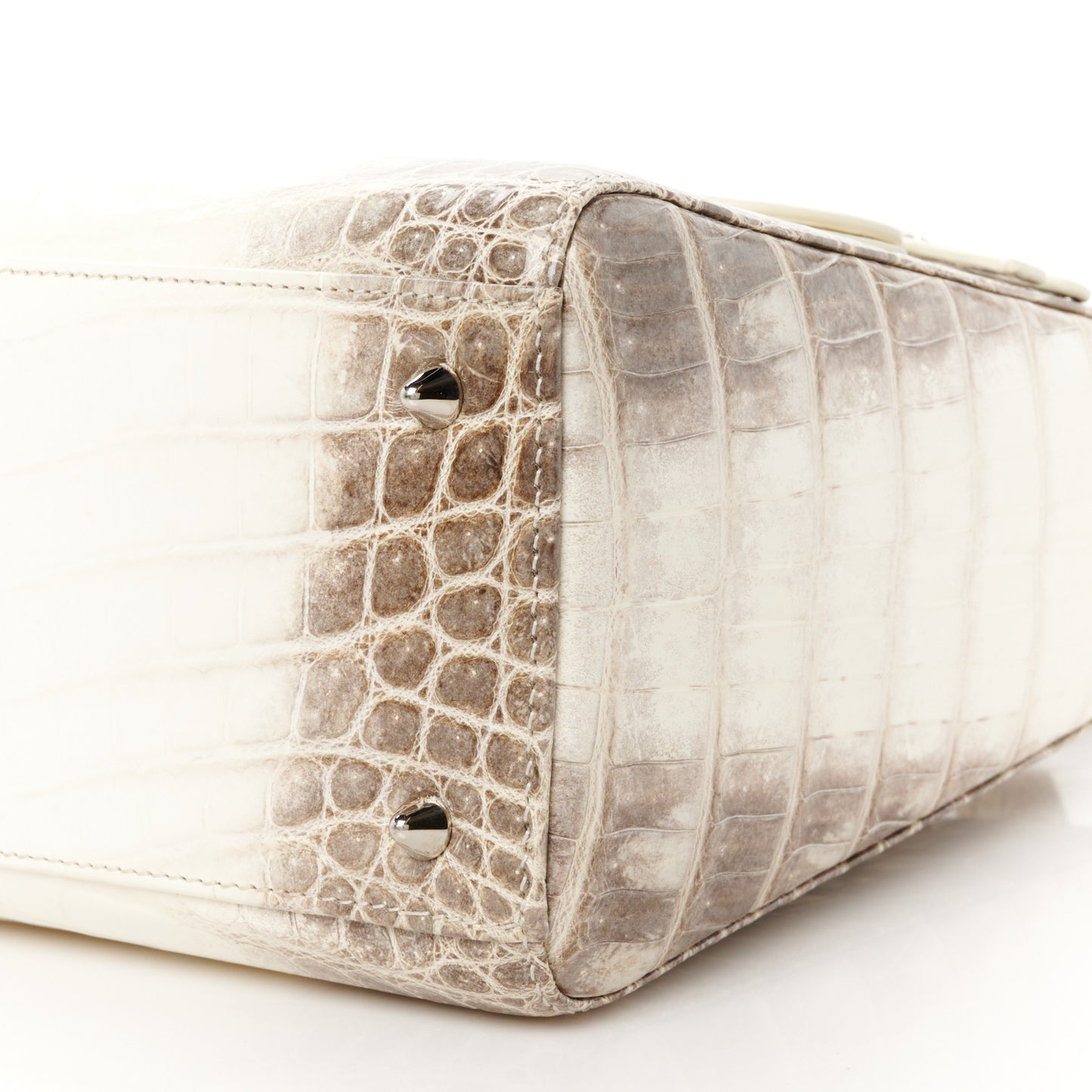 Niloticus Crocodile Himalaya Medium Lady Dior White