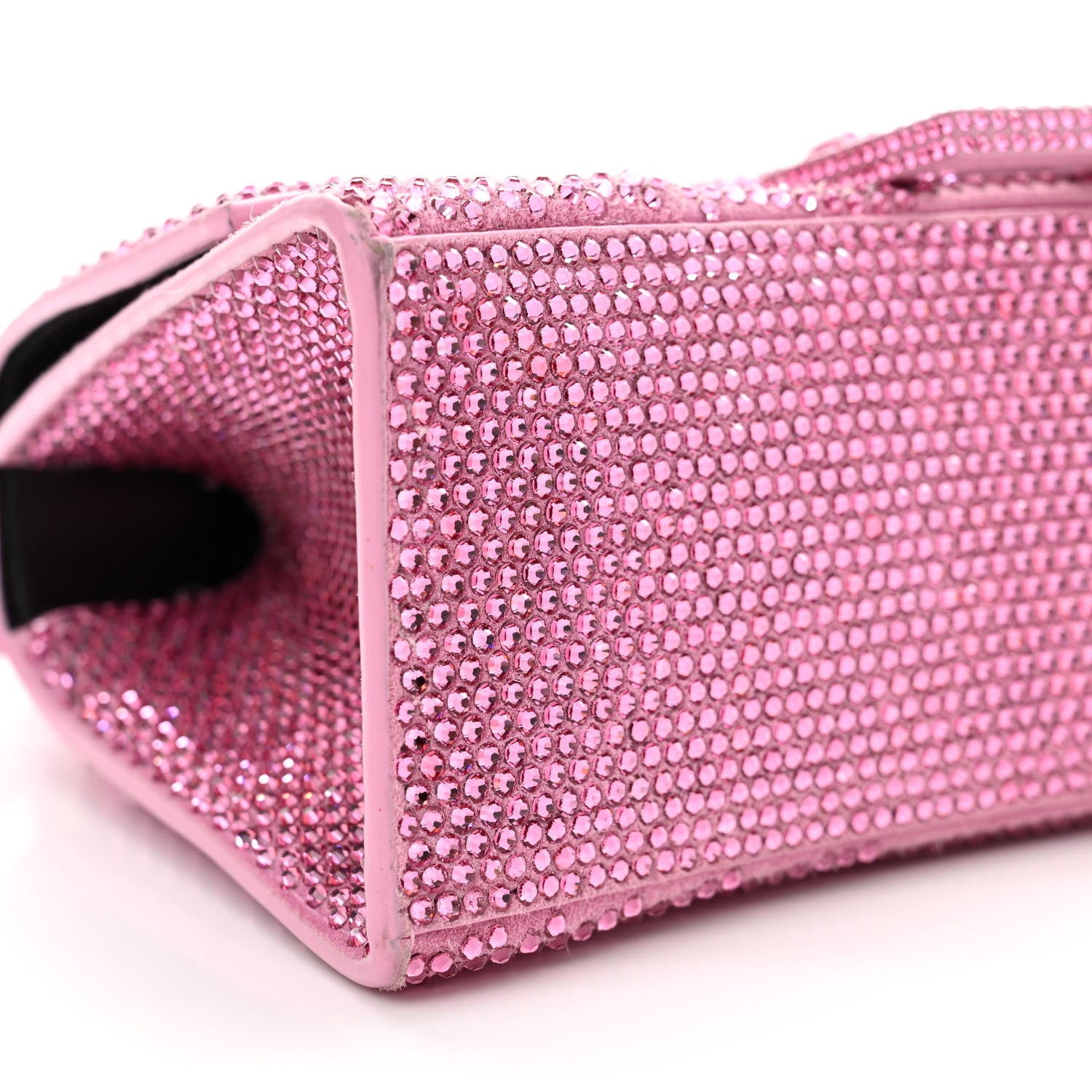 Balenciaga Strass Suede Hourglass Top Handle Bag XS Pink 10 of 16