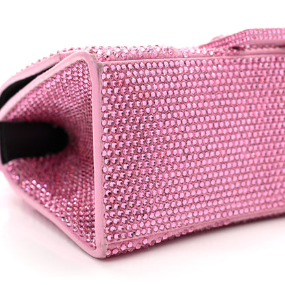 Balenciaga Strass Suede Hourglass Top Handle Bag XS Pink 10 of 16