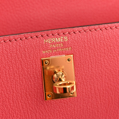 Hermes Chevre Chandra Kelly Sellier 25 Rose Azalee 5 of 14