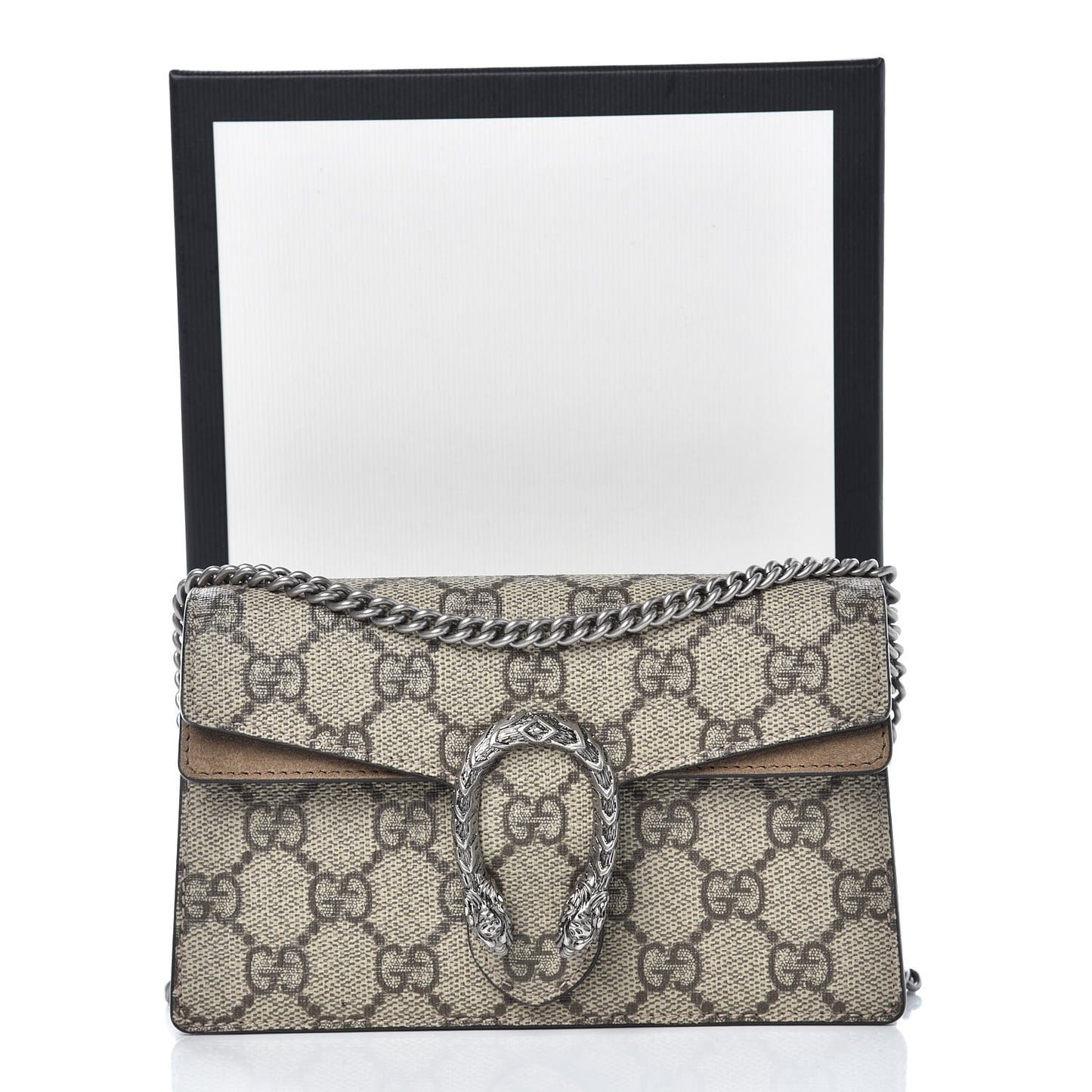 GG Supreme Monogram Super Mini Dionysus Shoulder Bag Taupe
