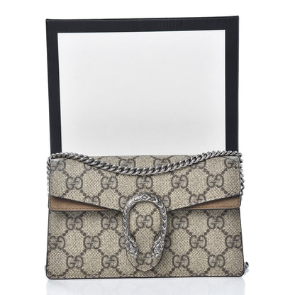 Gucci GG Supreme Monogram Super Mini Dionysus Shoulder Bag Taupe 7 of 7