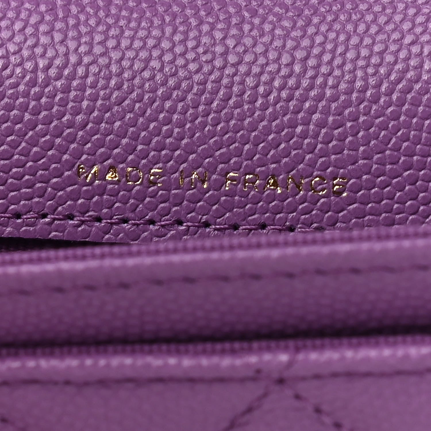 Chanel Caviar Quilted Flap Card Holder Wallet Purple 7 of 9