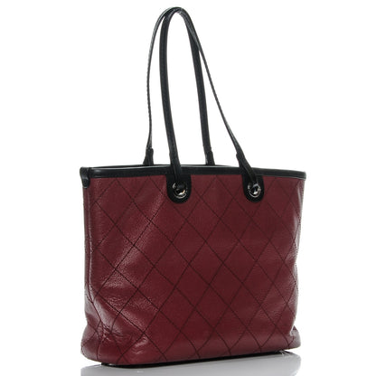 Chanel Grained Calfskin Shopping Fever Tote Red 3 of 11
