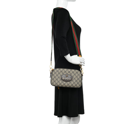 Gucci GG Supreme Monogram Web Neo Vintage Shoulder Bag Beige New Acero Crop 2 of 14