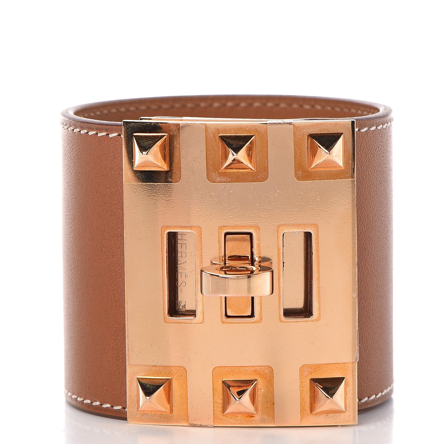 Hermes Barenia Kelly Extreme Dog Bracelet S Fauve 3 of 7