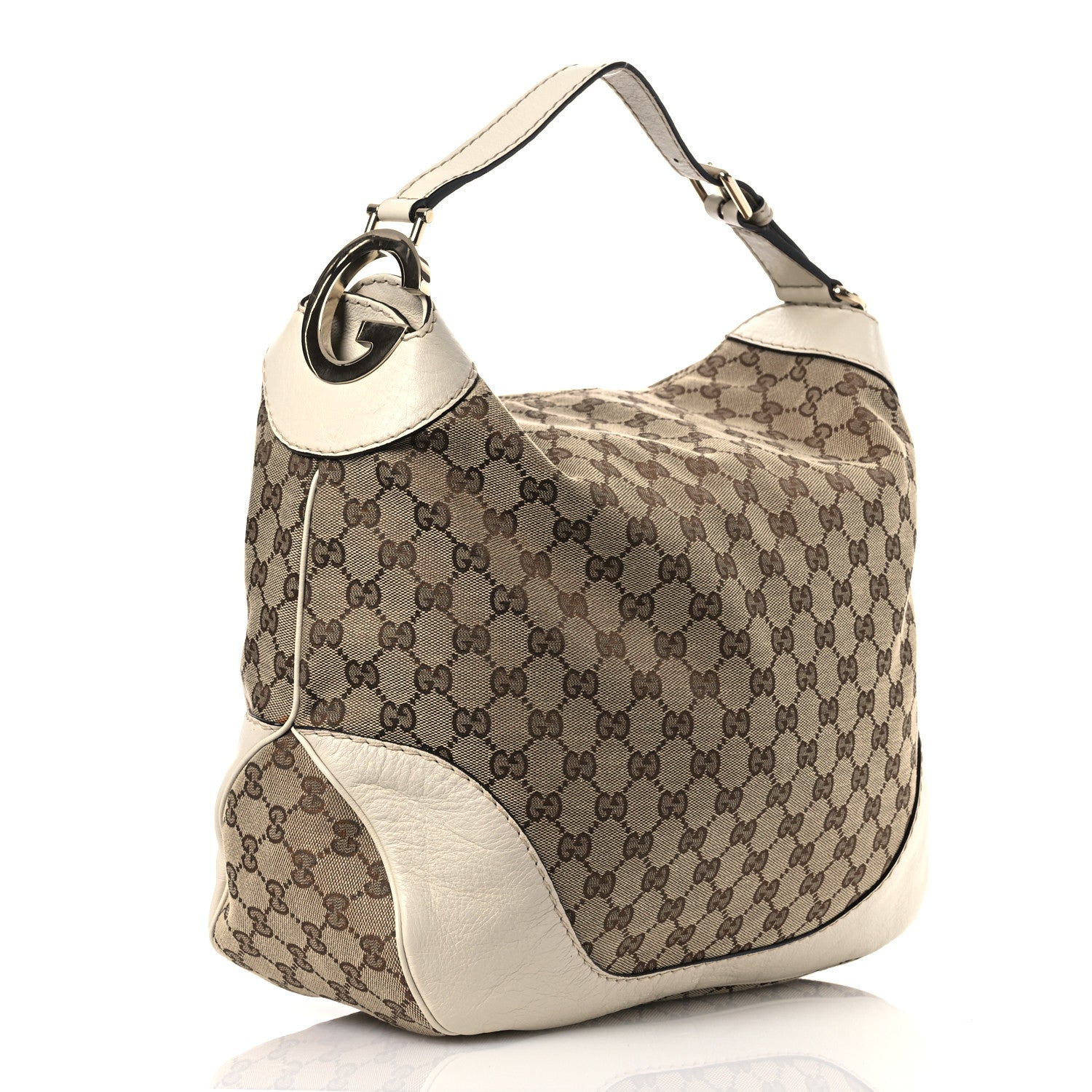 Gucci Monogram Medium Charlotte Hobo Off White 2 of 11
