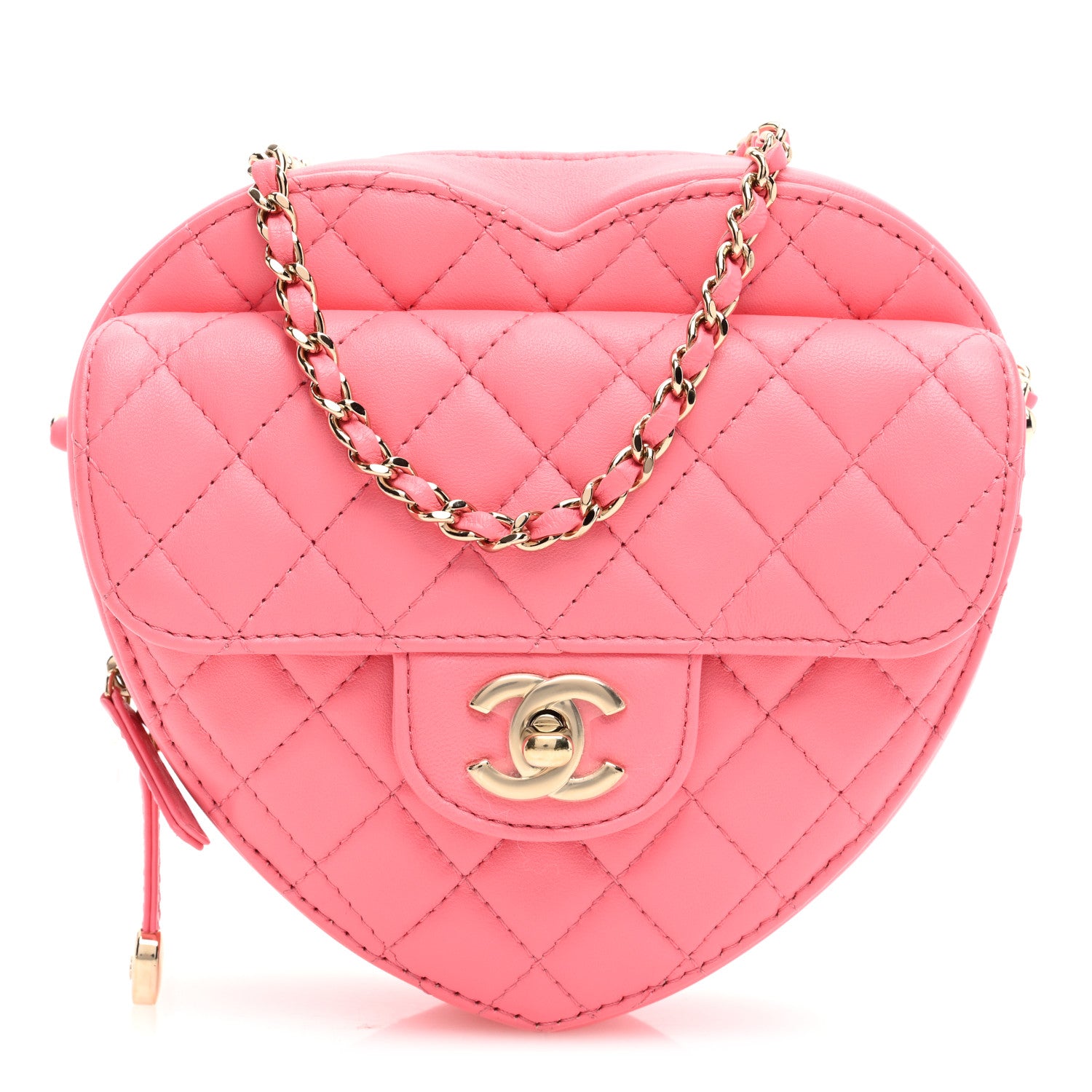 Chanel Lambskin Quilted CC In Love Heart Bag Pink 1 of 10