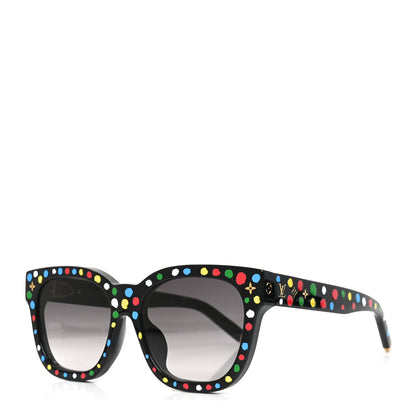 Louis Vuitton LV X YK Acetate Painted Dots Sunglasses Z1903E Black Multicolor 1 of 7