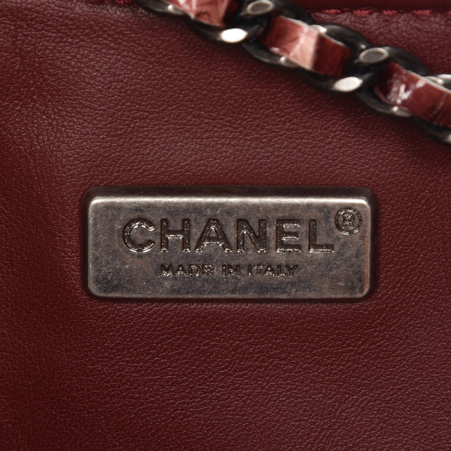 Chanel Lambskin Python Quilted Western Baluchon Fringe Bag Red 6 of 7