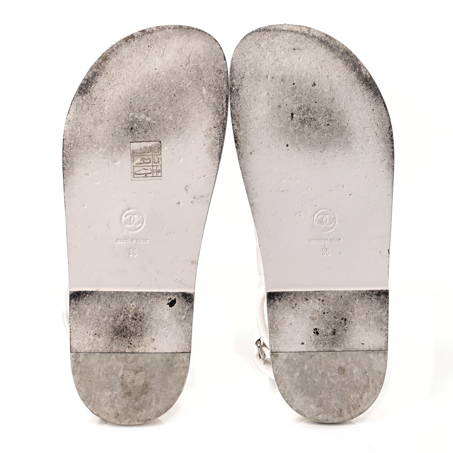 Lambskin Velcro Dad Sandals 36 White