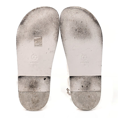 Chanel Lambskin Velcro Dad Sandals 36 White 5 of 10