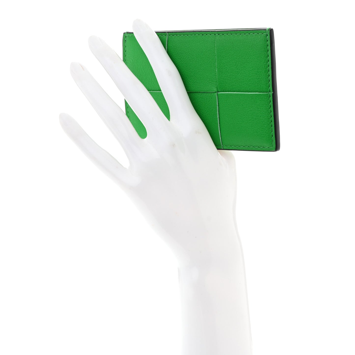 Nappa Intreccio Cassette Credit Card Holder Parakeet