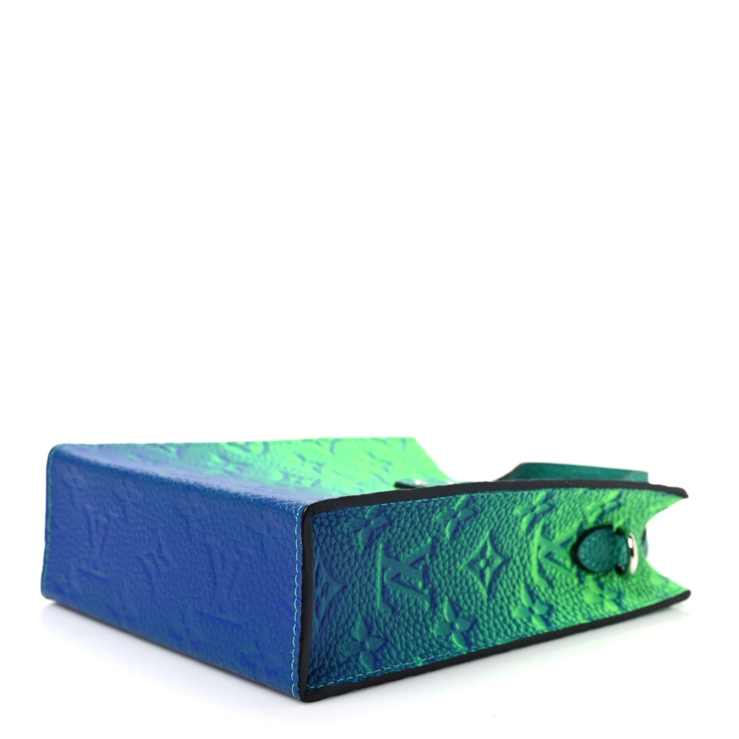 Taurillon Illusion Sac Plat XS Bleu Vert