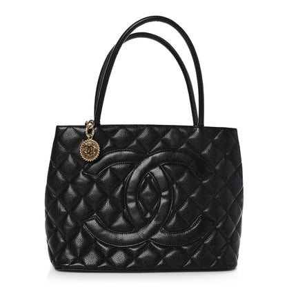 Chanel Caviar Quilted Medallion Tote Black 1 of 10