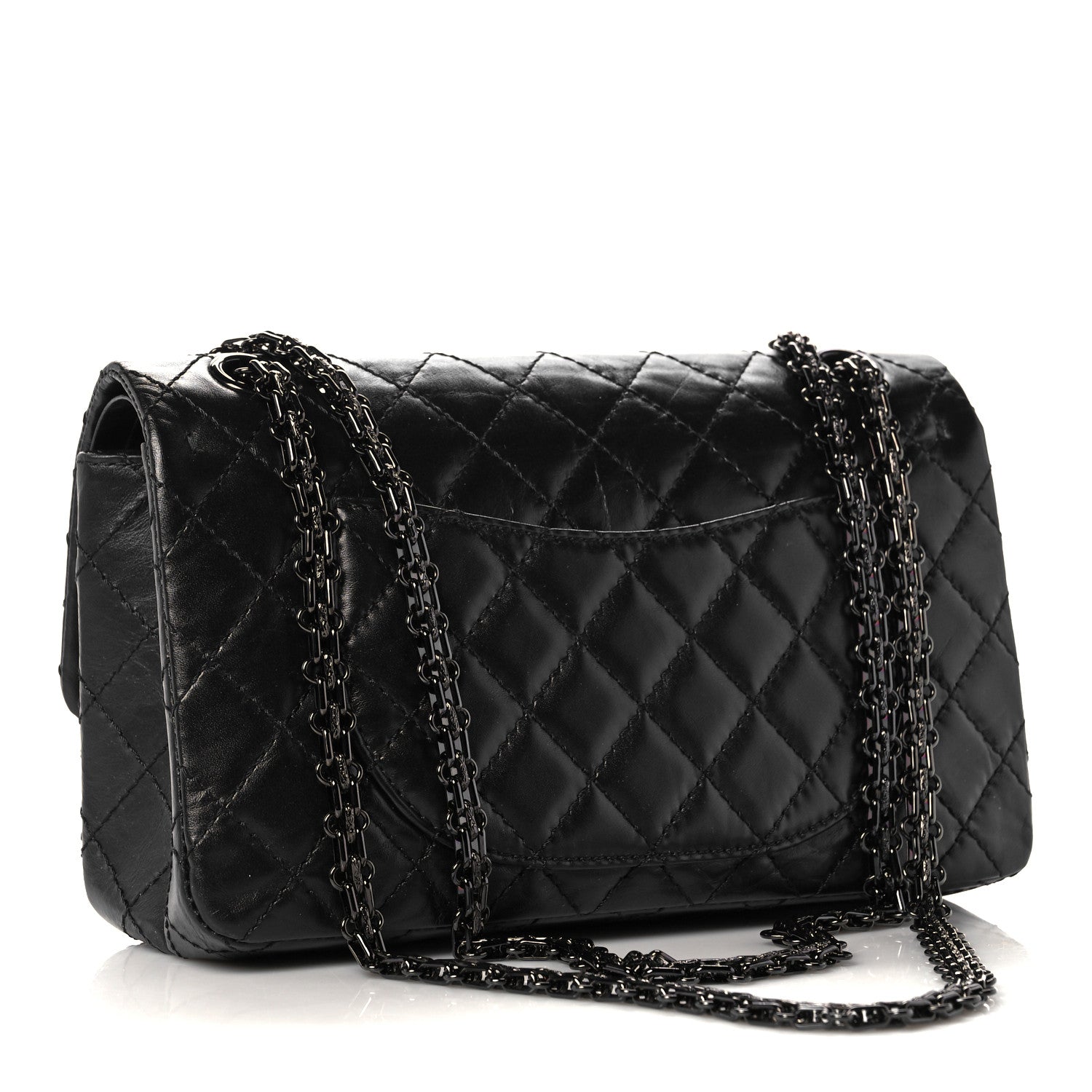 Chanel Aged Calfskin Quilted 2.55 Reissue 225 Flap So Black 3 of 11