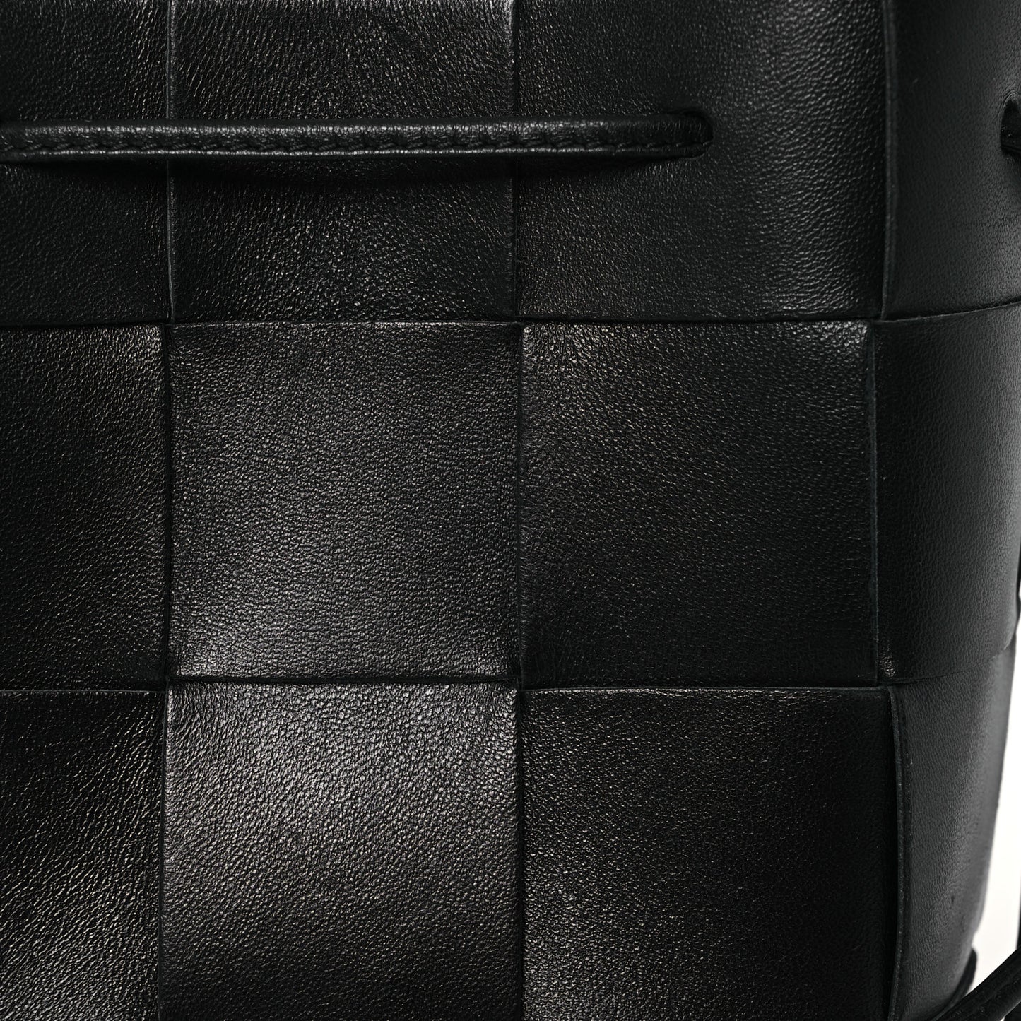 Nappa Maxi Intrecciato Small Cassette Bucket Bag Black