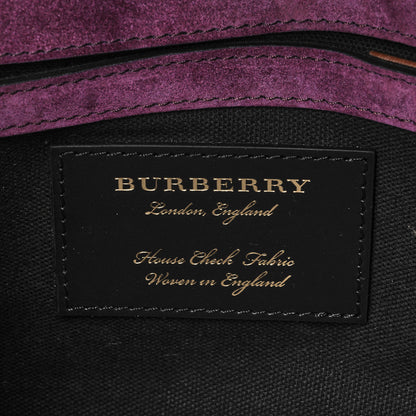 Burberry Derby Calfskin House Check Small Macken Crossbody Bag Tan 8 of 9