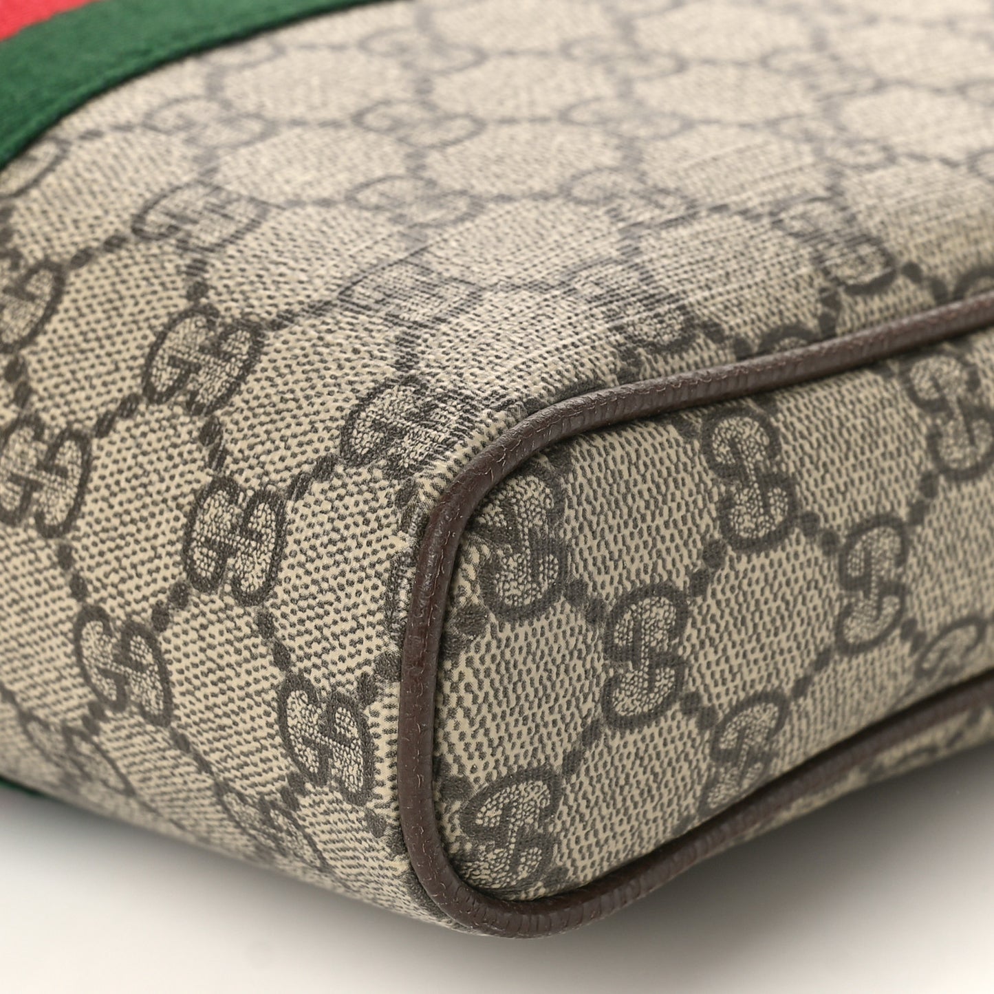 GG Supreme Monogram Web Small Ophidia Messenger Bag Brown