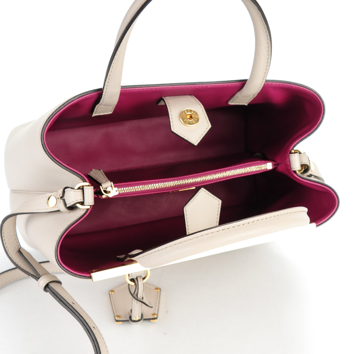 Vitello Dolce Century Petite 2Jours Tote Grigio Polvere Ciclamino