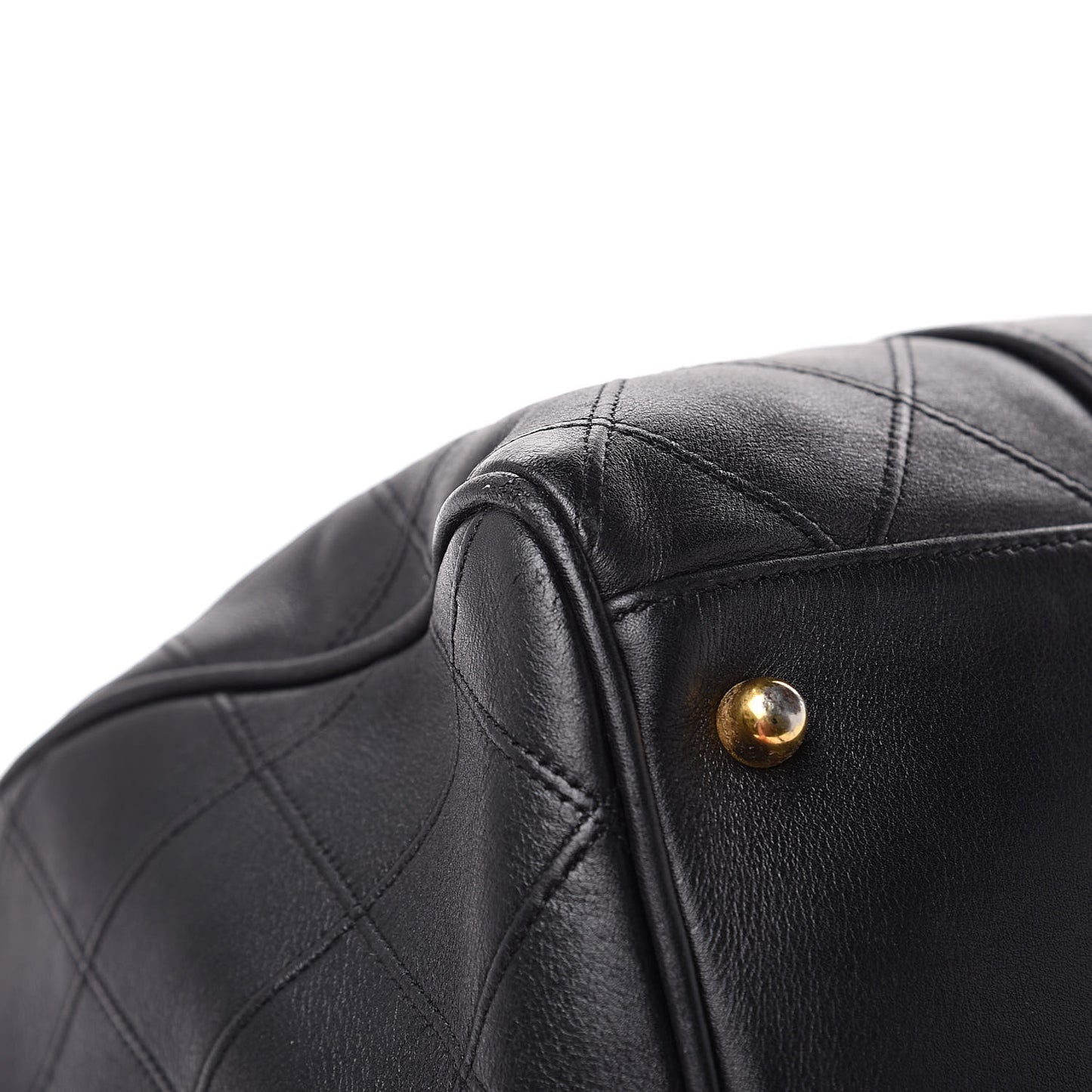 Calfskin Stitched CC Boston Black