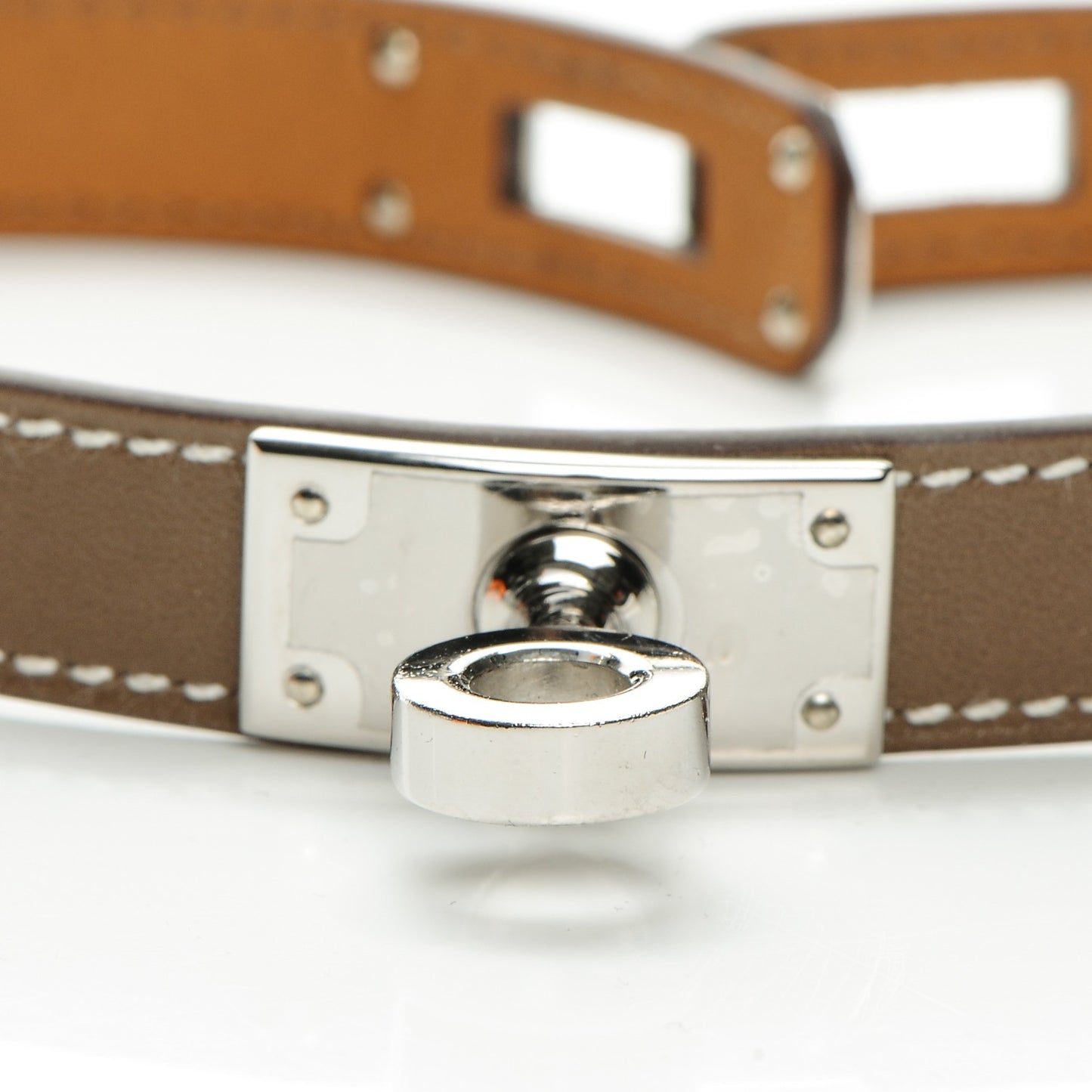 Tadelakt Kelly Double Tour Bracelet XS Etoupe