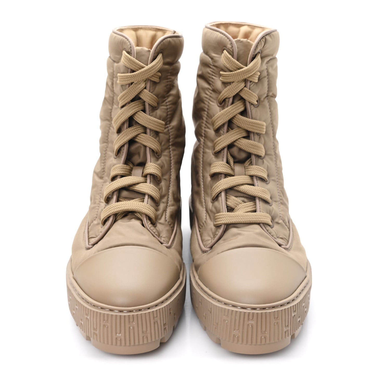 Calfskin Parachute Fresh Ankle Boots 37.5 Beige Sable