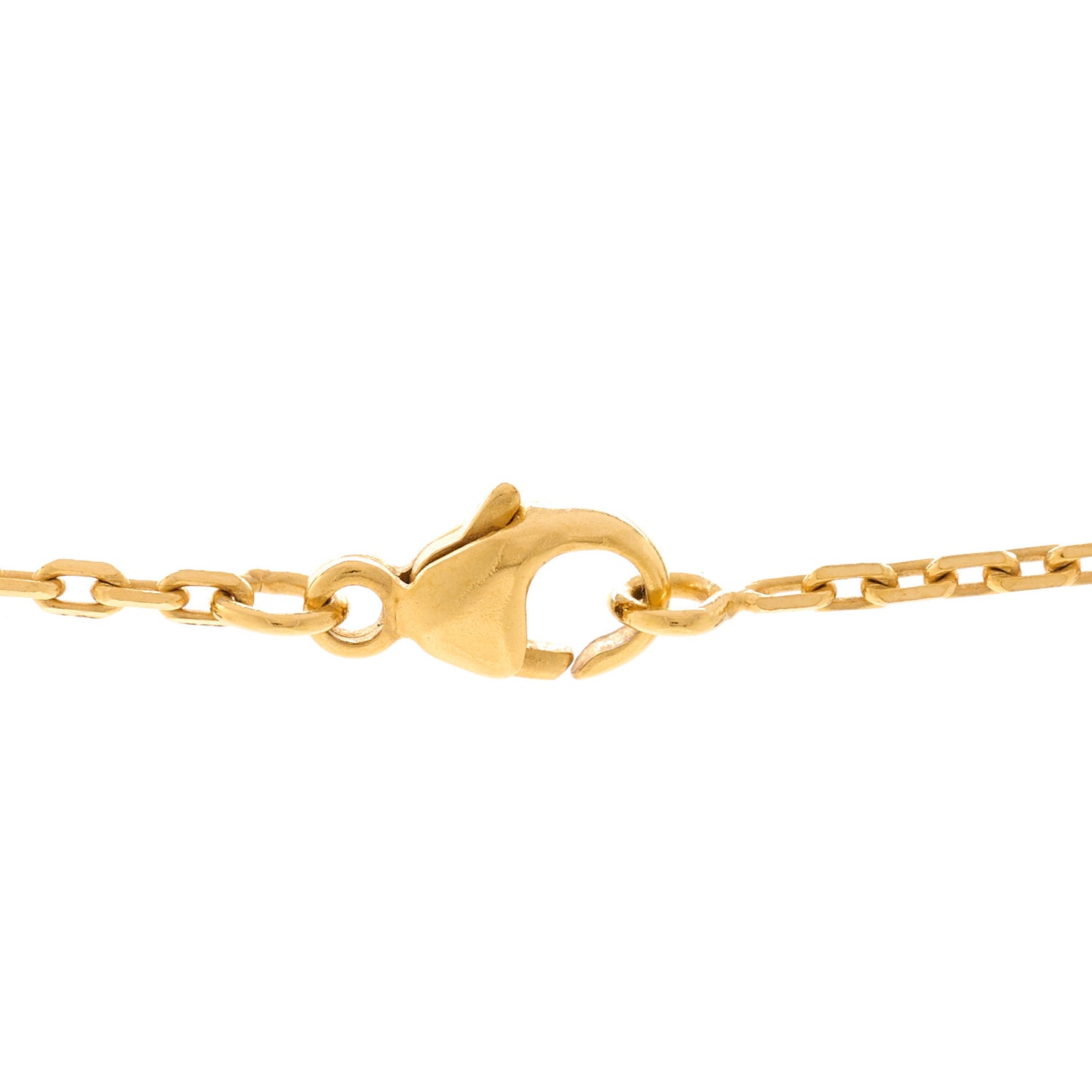 Lacquered Gold Mini Pop H Pendant Necklace White