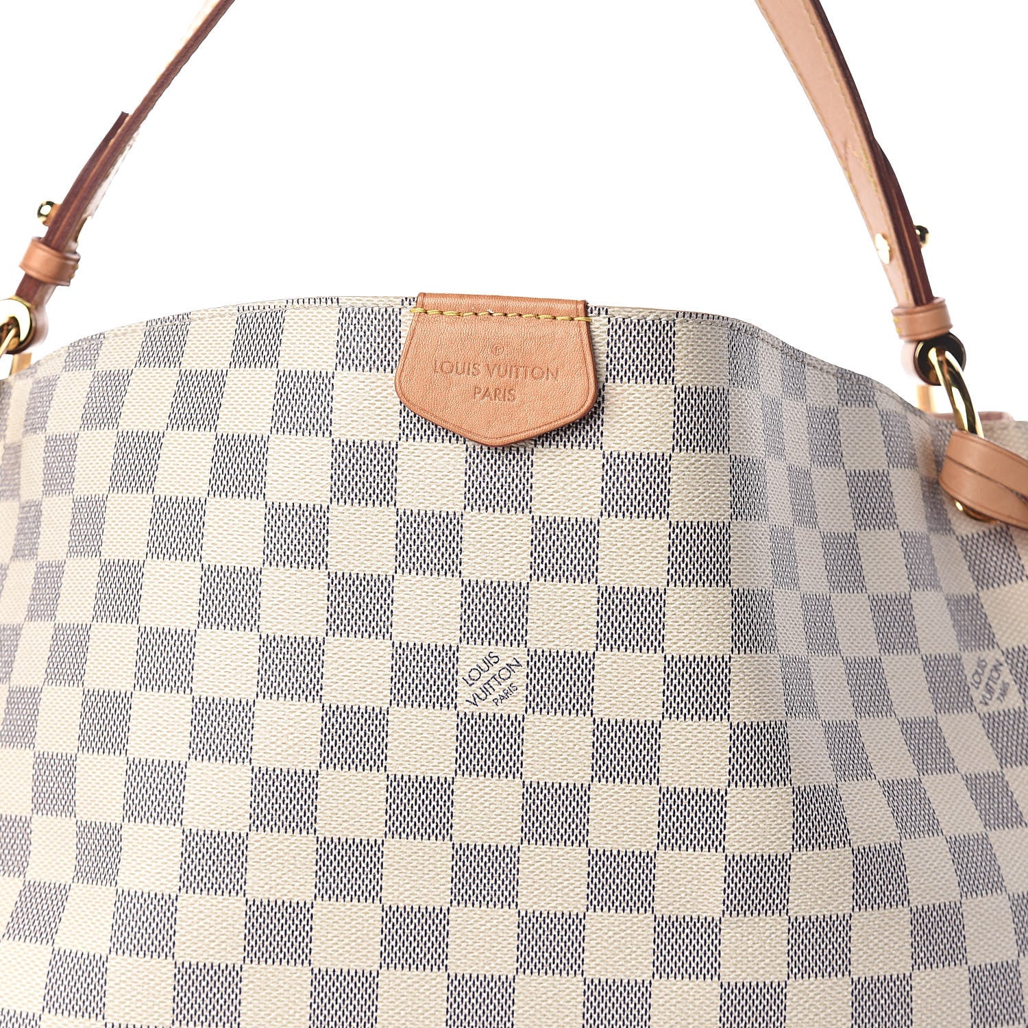 Louis Vuitton Damier Azur Graceful MM Rose Ballerine 8 of 11