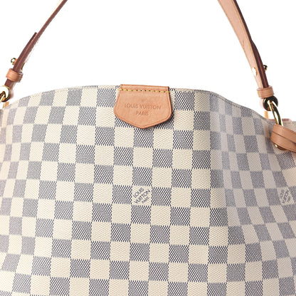 Louis Vuitton Damier Azur Graceful MM Rose Ballerine 8 of 11