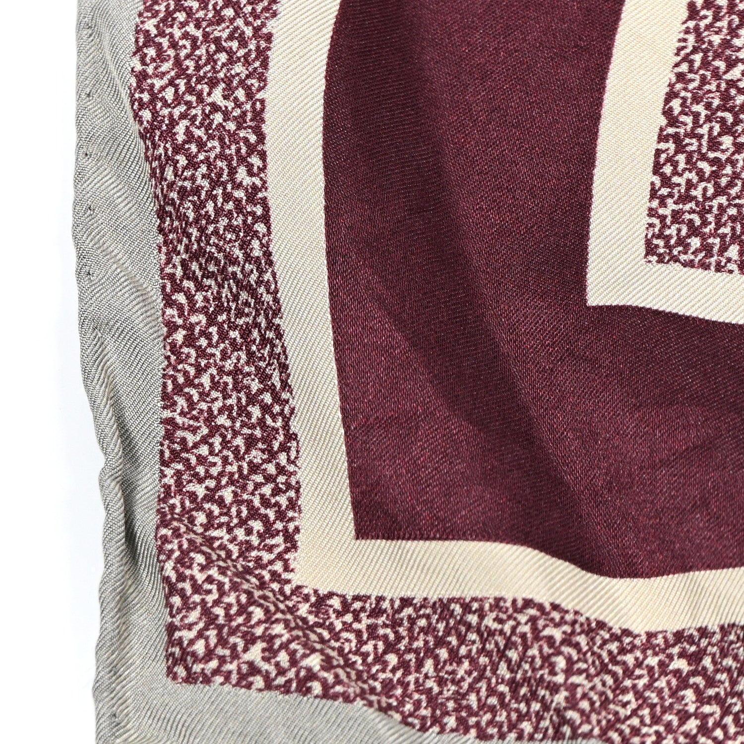 Christian Dior Silk Oblique Diortwin Square Scarf 90 Burgundy Navy Blue 3 of 9