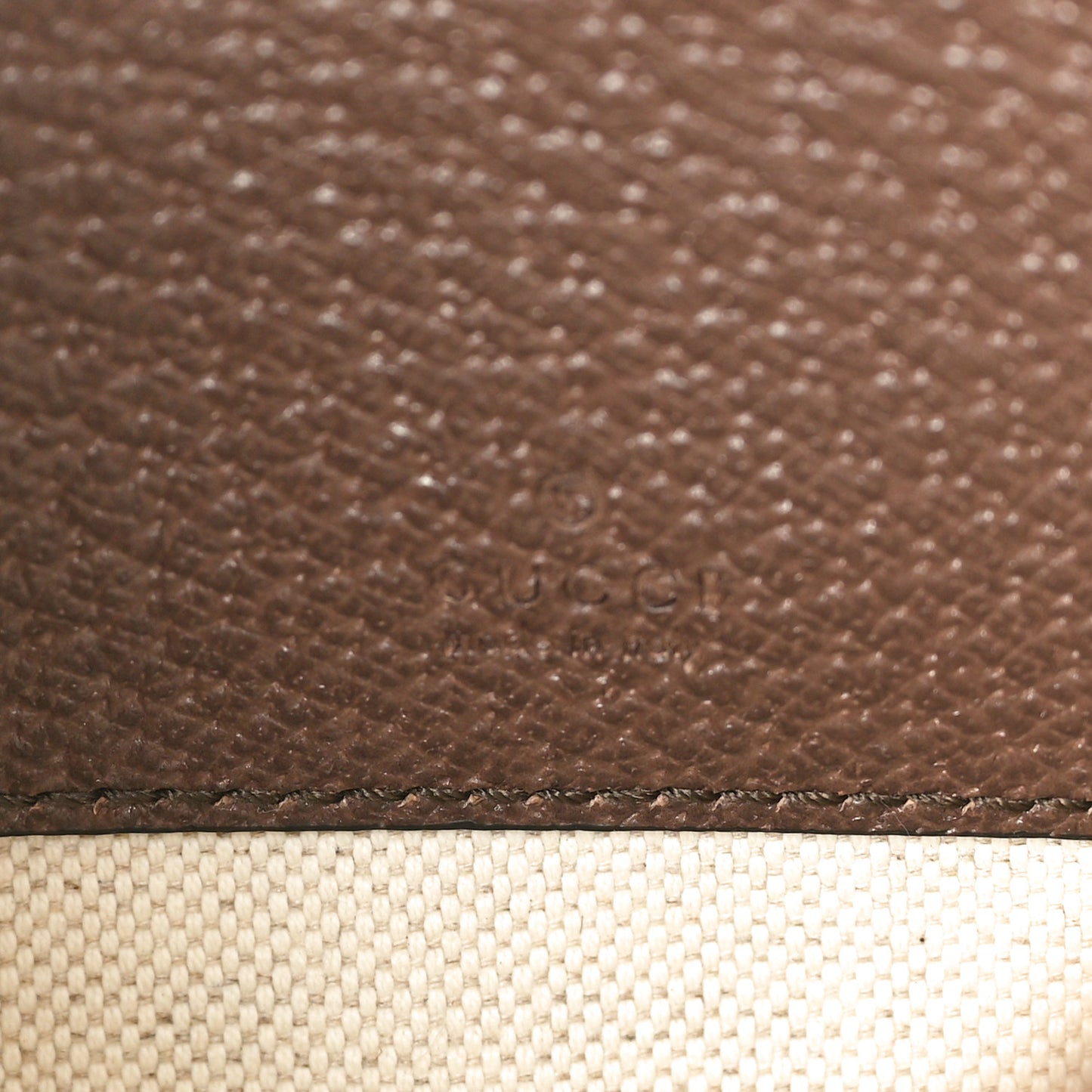 GG Supreme Monogram Web Ophidia Wristlet Pouch Brown