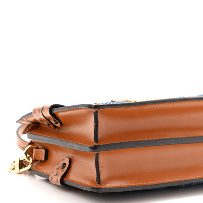 Louis Vuitton Denim Calfskin Malletage Trunk Clutch Light Blue 8 of 9