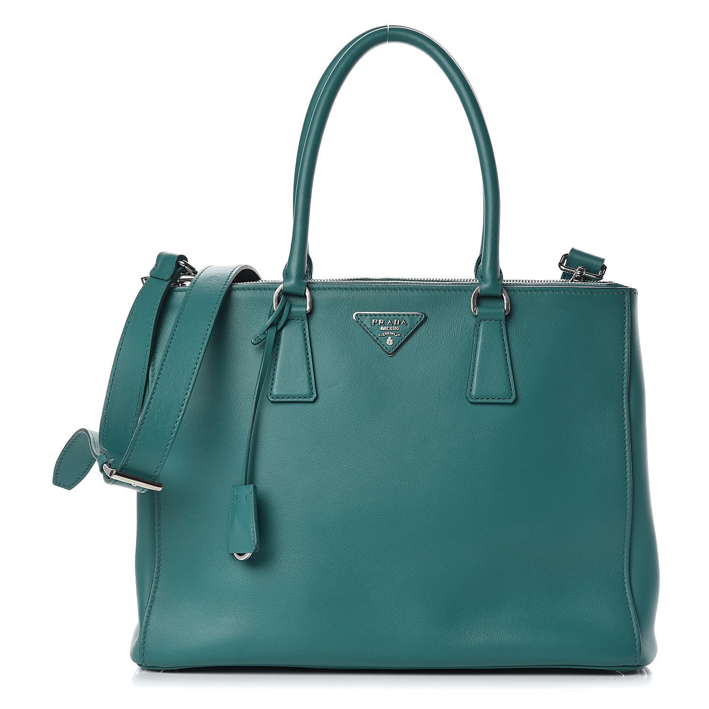 City Calfskin Large Galleria Double Zip Tote Assenzio