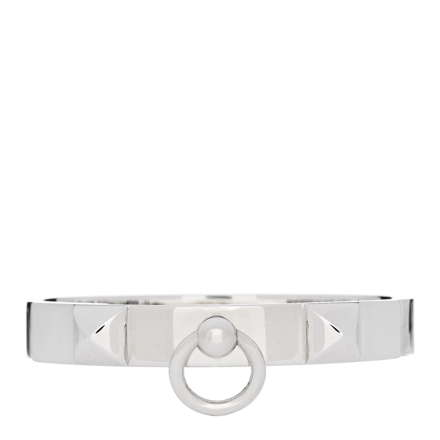 Hermes Sterling Silver PM Collier De Chien Bracelet ST 1 of 3