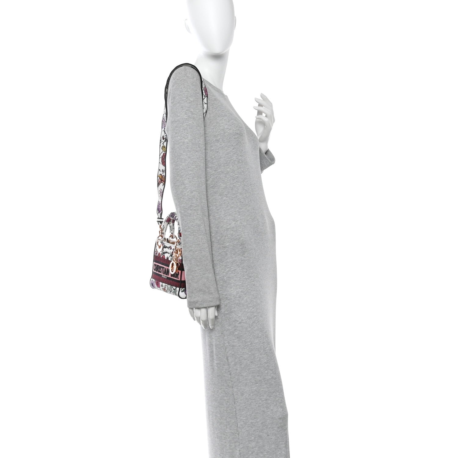 Christian Dior Canvas Florilegio Embroidered Mini Lady D-Lite White Multicolor 2 of 10