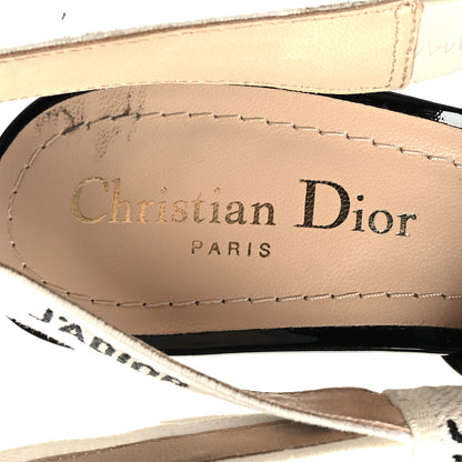 Christian Dior Patent Ribbon J'Adior Slingback 100mm Pumps 37.5 Black 8 of 9