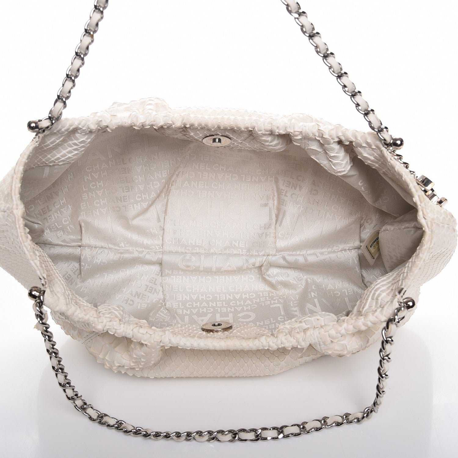 Chanel Python Croissant Bag Ivory 5 of 7
