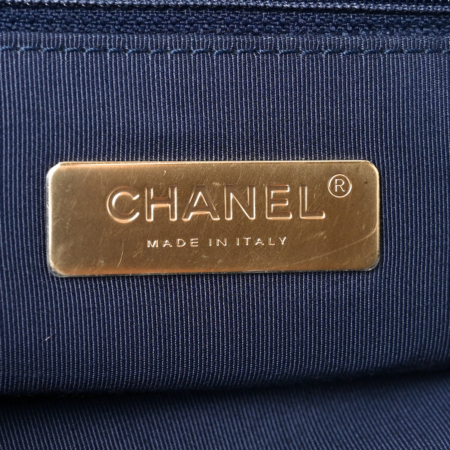 Goatskin Quilted Maxi Chanel 19 Flap Navy Blue