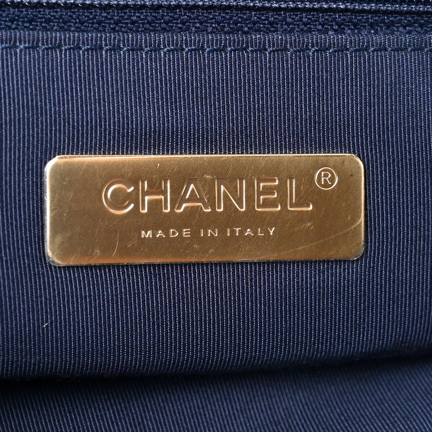 Chanel Goatskin Quilted Maxi Chanel 19 Flap Navy Blue 6 of 10