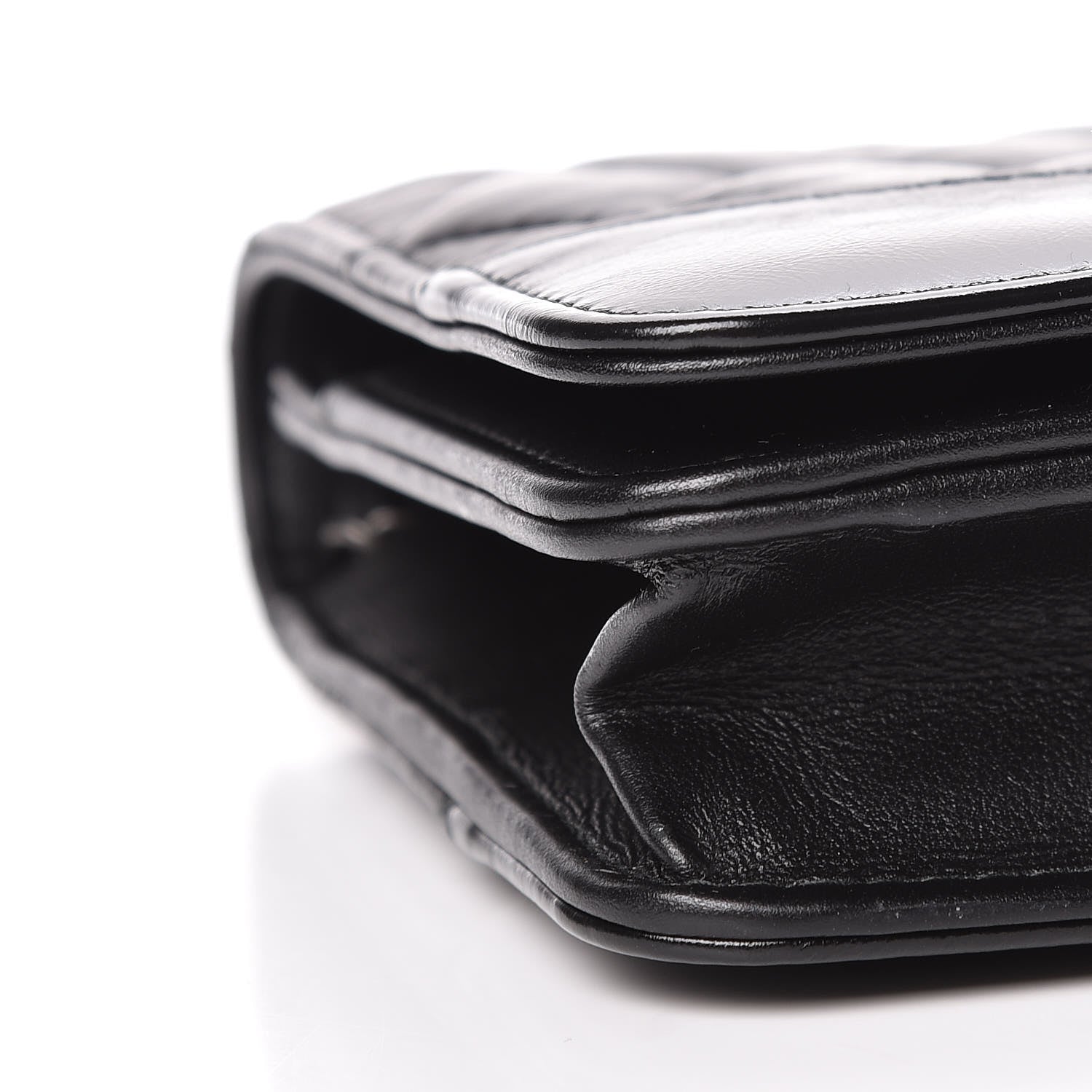 Chanel Aged Calfskin Quilted Gabrielle Wallet On Chain WOC Black 10 of 15